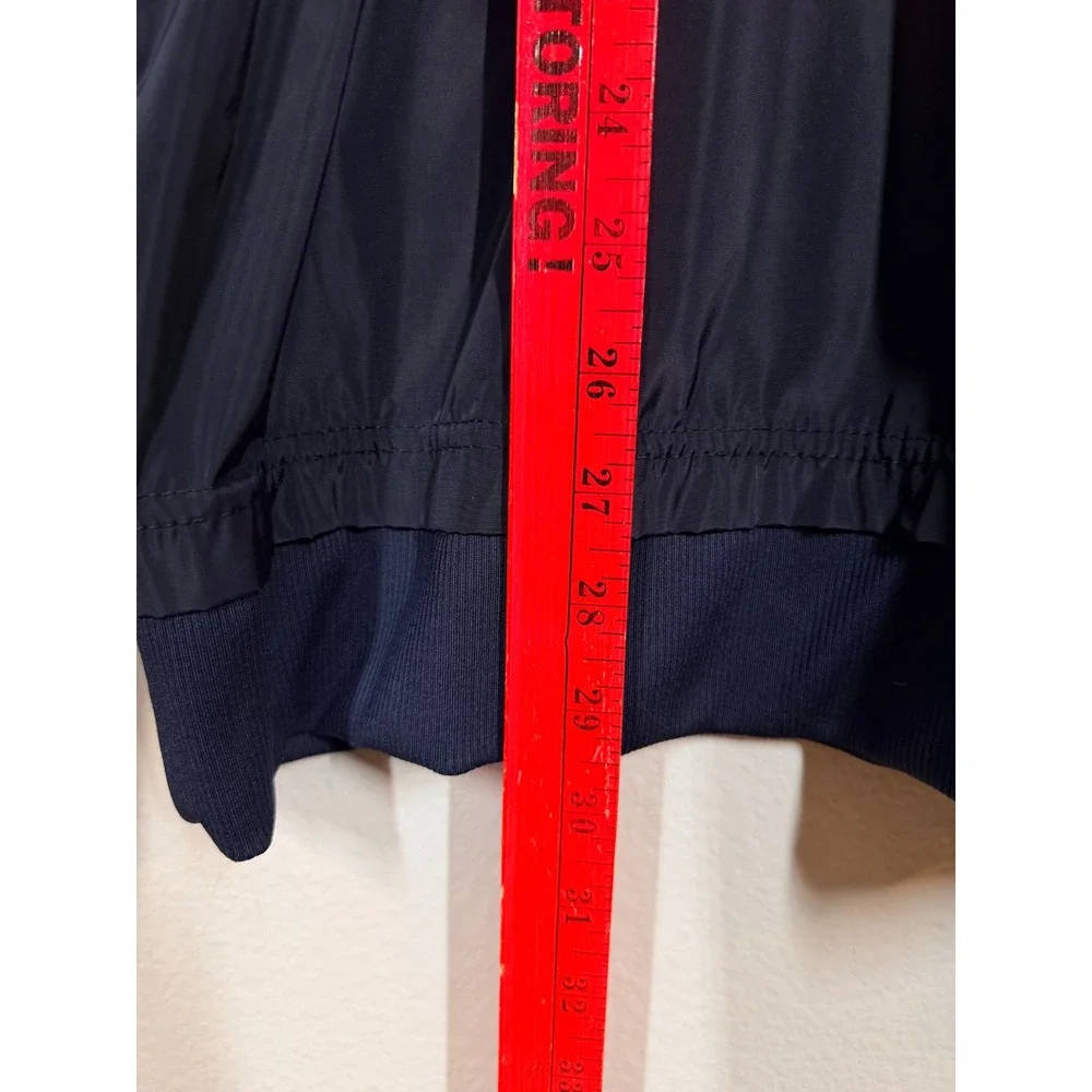 Apana Windbreaker Jacket Women XL Navy Blue Cinched‎ Waist Travel Classic